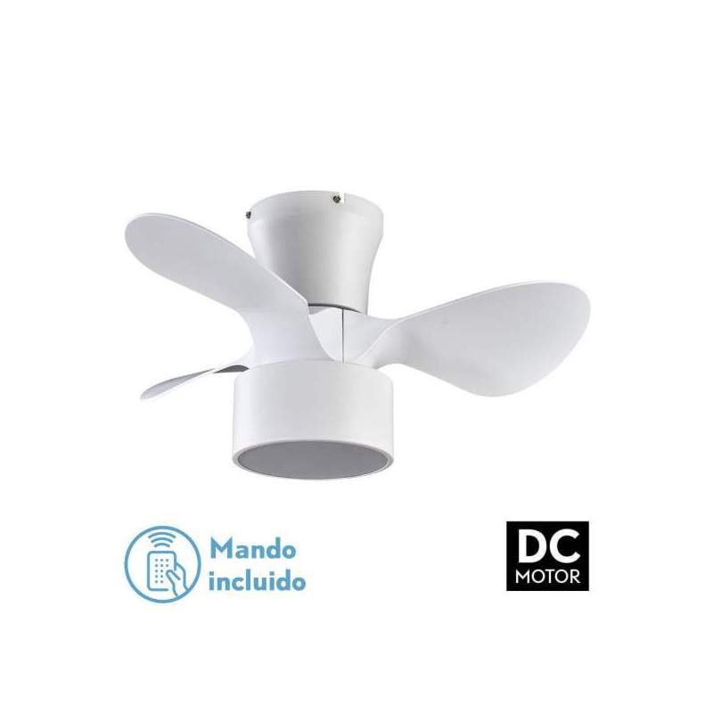 Ventilador de techo led DC 24w Kos Blanco con 3 Aspas - 1