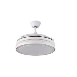 Ventilador de techo led Dc Esparta Blanco 72w de 91 cm diametro con 3 aspas desplegables - 2