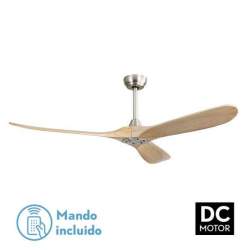 Ventilador de techo Dc Marin Niquel Sin Luz con 3 Aspas Haya - 1