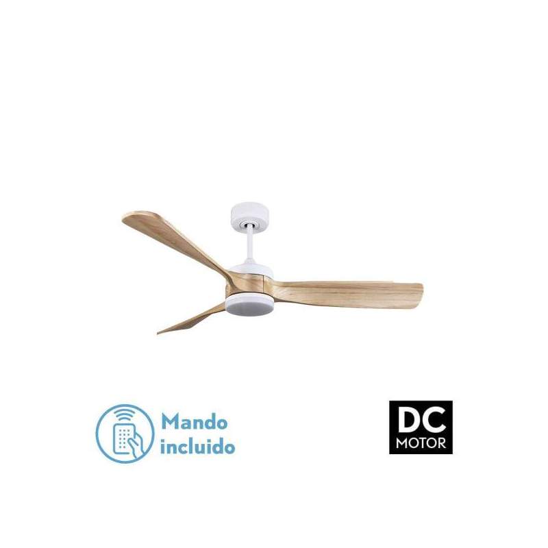 Ventilador de techo led Dc Oriente 26w Blanco con 3 Aspas Haya - 1
