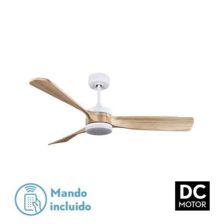 Ventilador de techo led Dc Oriente 26w Blanco con 3 Aspas Haya - 1