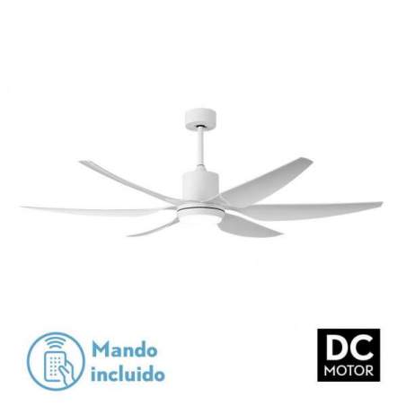 Ventilador de techo led Dc Otto 24w Blanco con 6 Aspas Blancas - 1