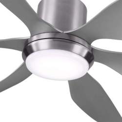 Ventilador de techo led Dc Otto 24w Niquel con 6 Aspas Plata - 2