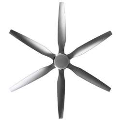 Ventilador de techo led Dc Otto 24w Niquel con 6 Aspas Plata - 3