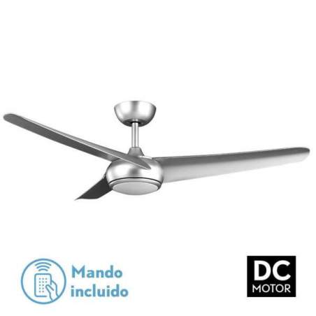 Ventilador de techo led Dc Patras 24w Plata con 3 Aspas - 1