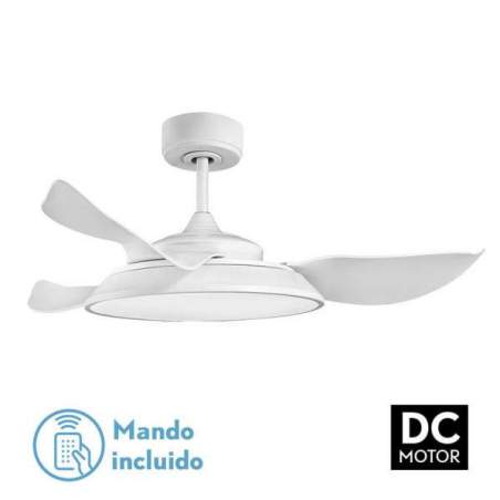 Ventilador de techo led Dc Sierra 40w Blanco con 3 Aspas - 1