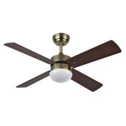 Ventilador de techo Dc Sofia 2 casquillos E27 Cuero con 4 Aspas Reversibles - 2