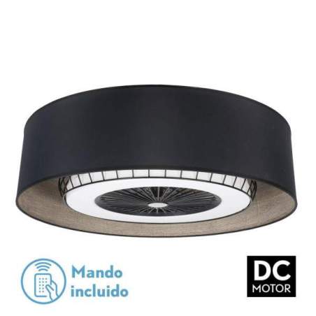 Ventilador de techo led DC Tania 72w Madera Gris 70 cm diametro con 5 Aspas - 1