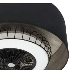 Ventilador de techo led DC Tania 72w Negro/madera Gris 70 cm diametro con 5 Aspas - 2