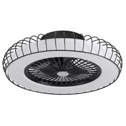 Ventilador de techo led DC Tania 72w Negro/madera Gris 70 cm diametro con 5 Aspas - 3