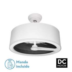Ventilador de techo led Dc Tatiana 110w Blanco/madera Negra con 3 Aspas - 1