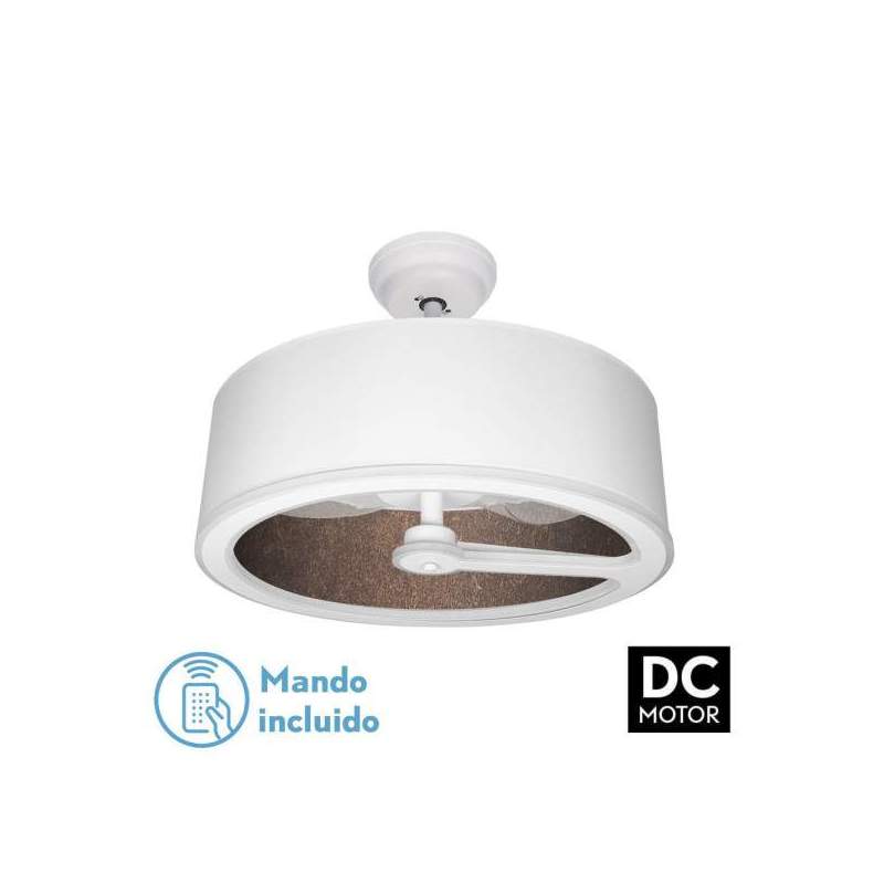 Ventilador de techo led Dc Tatiana 110w Blanco/oxido con 3 Aspas - 1