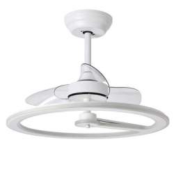 Ventilador de techo led Dc Tatiana 110w Blanco/oxido con 3 Aspas - 3