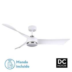 Ventilador de techo led Dc Tempel 26w Blanco/niquel con 3 Aspas - 1