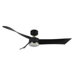 Ventilador de techo led Dc Tempel 26w Negro/cuero con 3 Aspas - 2