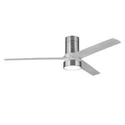 Ventilador de techo led Dc Teo 24w Niquel con 3 Aspas Gris - 2