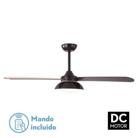 Ventilador de techo led Dc Umi 24w Marron con 3 Aspas Reversibles Marron/haya - 1
