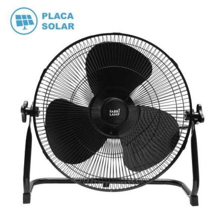 Ventilador Industrial Dc Solar Ciclon 25w Negro con 3aspas negras - 1
