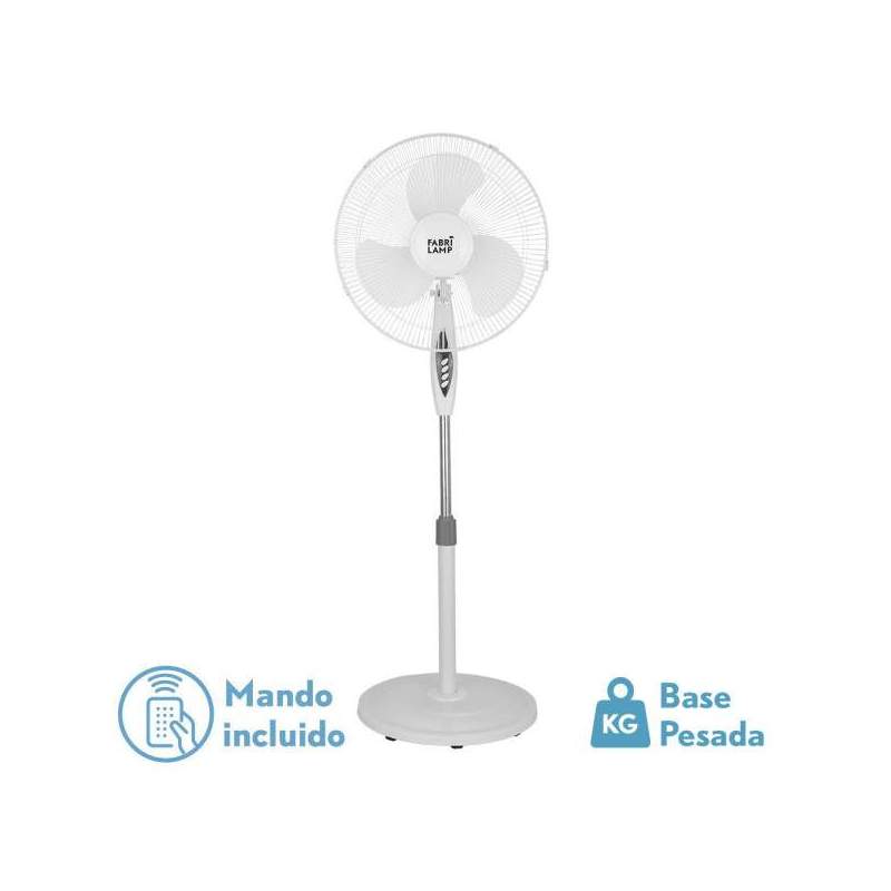 Ventilador De Pie Bise Blanco 45w con 3 Aspas Blancas - 1