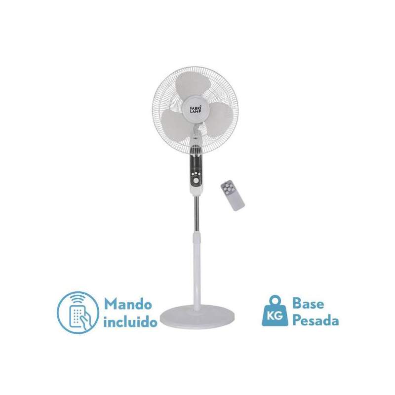 Ventilador De Pie Calma Blanco 45w con 3 Aspas blancas - 1