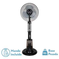Ventilador De Pie Tromba Negro 80w Nebulizador con Tanque De Agua - 1