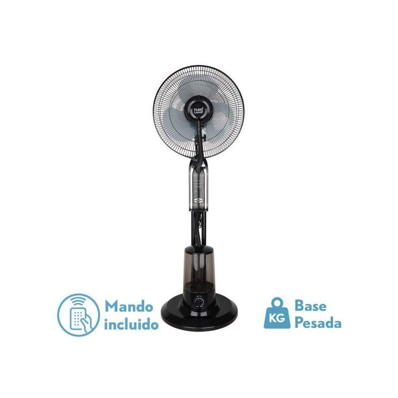 Ventilador De Pie Tromba Negro 80w Nebulizador con Tanque De Agua - 1
