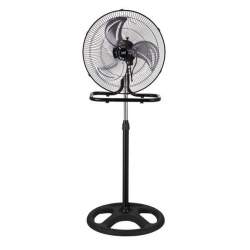 Ventilador de suelo 3 En 1 Recio Negro con 3 Aspas en Plata - 4