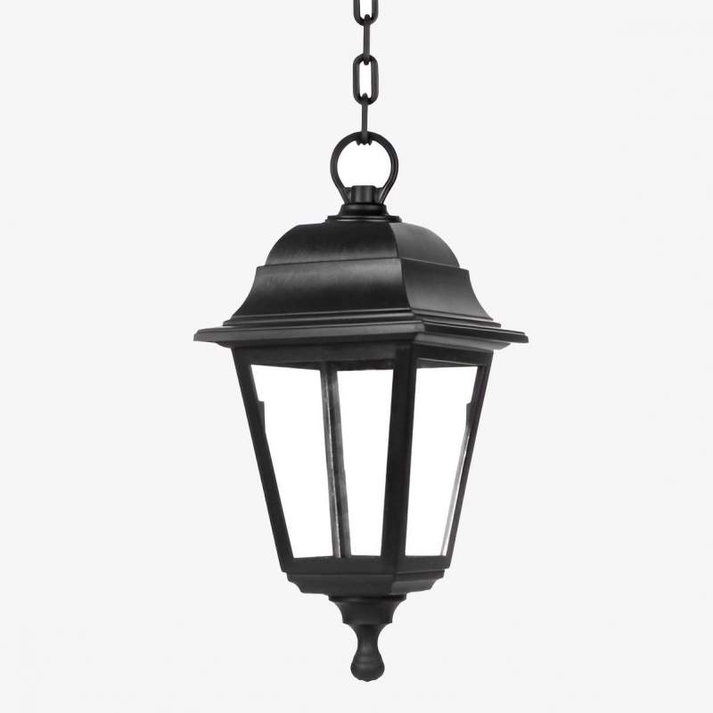 Lámpara colgante de exterior Albahaca con casquillo E27 en negro