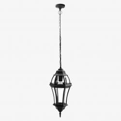 Lámpara colgante de exterior Becrux con casquillo E27 en negro