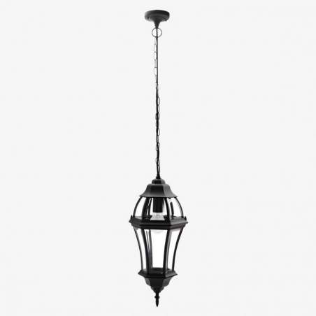 Lámpara colgante de exterior Becrux con casquillo E27 en negro