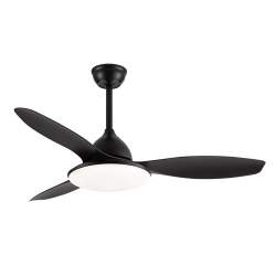 Ventilador de techo led 72W Dc Yael Negro con 3 Aspas