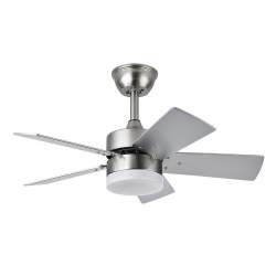 Ventilador de techo led 36w Dc Marta Niquel con 5 Aspas Reversibles Haya/Plata