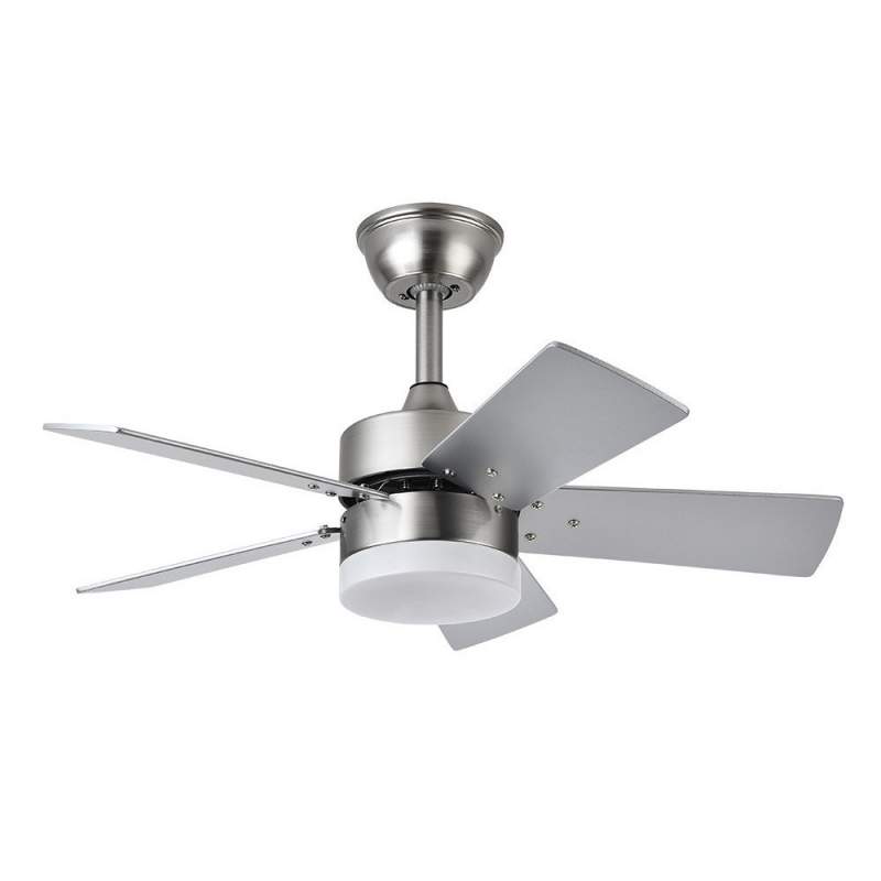 Ventilador de techo led 36w Dc Marta Niquel con 5 Aspas Reversibles Haya/Plata