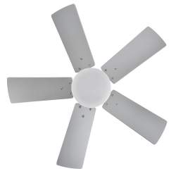 Ventilador de techo led 36w Dc Marta Niquel con 5 Aspas Reversibles Haya/Plata