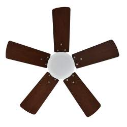 Ventilador de techo led 36w Dc Marta Cuero con 5 Aspas Reversibles Cerezo/Nogal